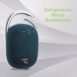 Głośnik Techly Bluetooth 5.3 5W TWS LED/MP3/USB/TF niebieski