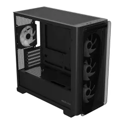 Obudowa Asus A23 PLUS TG ARGB BLACK mATX z oknem bez zasilacza