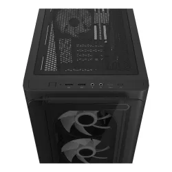 Obudowa Asus A23 PLUS TG ARGB BLACK mATX z oknem bez zasilacza