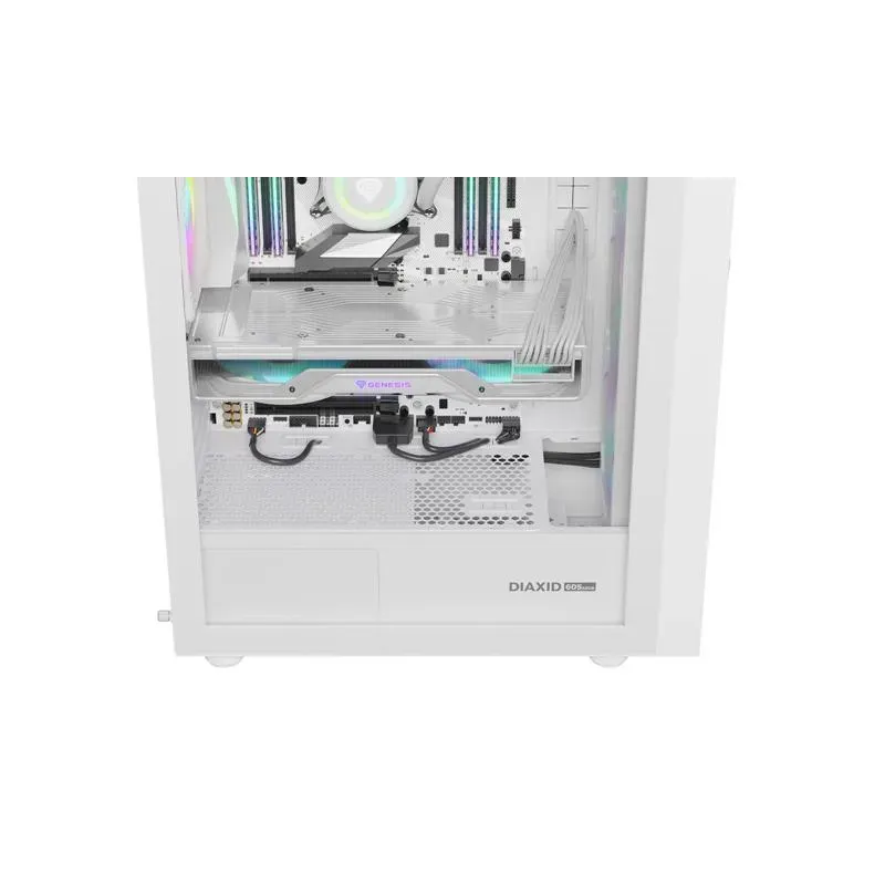 Obudowa Genesis Diaxid 605 ARGB Midi Towar (z oknem, USB-C) Biała