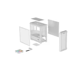 Obudowa Genesis Irid 503 ARGB Lite Matx Mini Tower z oknem Biała