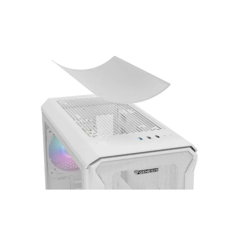 Obudowa Genesis Irid 503 ARGB Lite Matx Mini Tower z oknem Biała