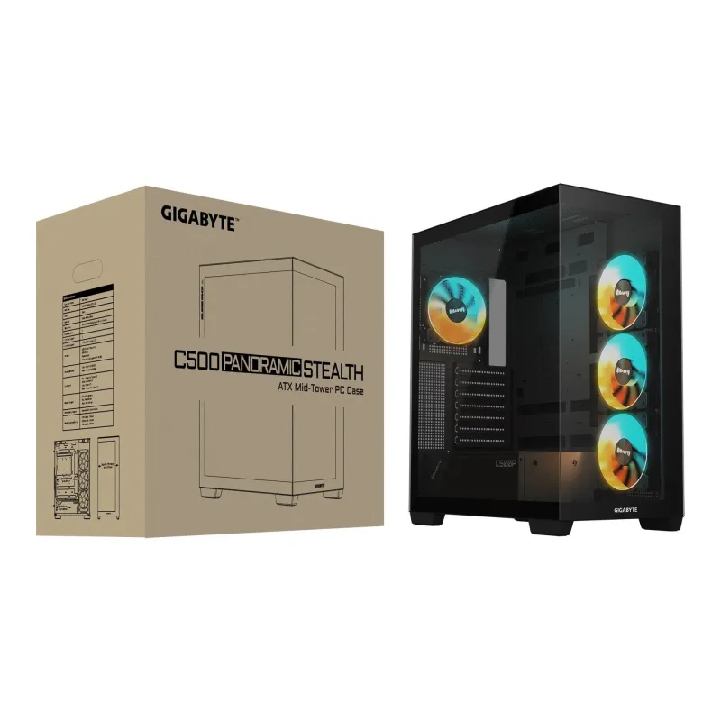Obudowa Gigabyte C500 PANORAMIC STEALTH ATX z oknem bez zasilacza