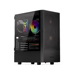 Obudowa KRUX Nadir ATX, z oknem, bez zasilacza, czarna
