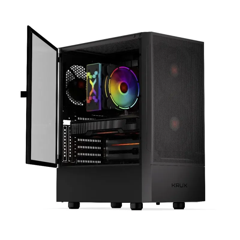 Obudowa KRUX Nadir ATX, z oknem, bez zasilacza, czarna