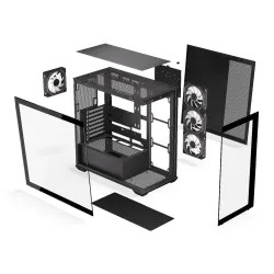 Obudowa Krux Exo ATX RGB z oknem bez zasilacza czarna