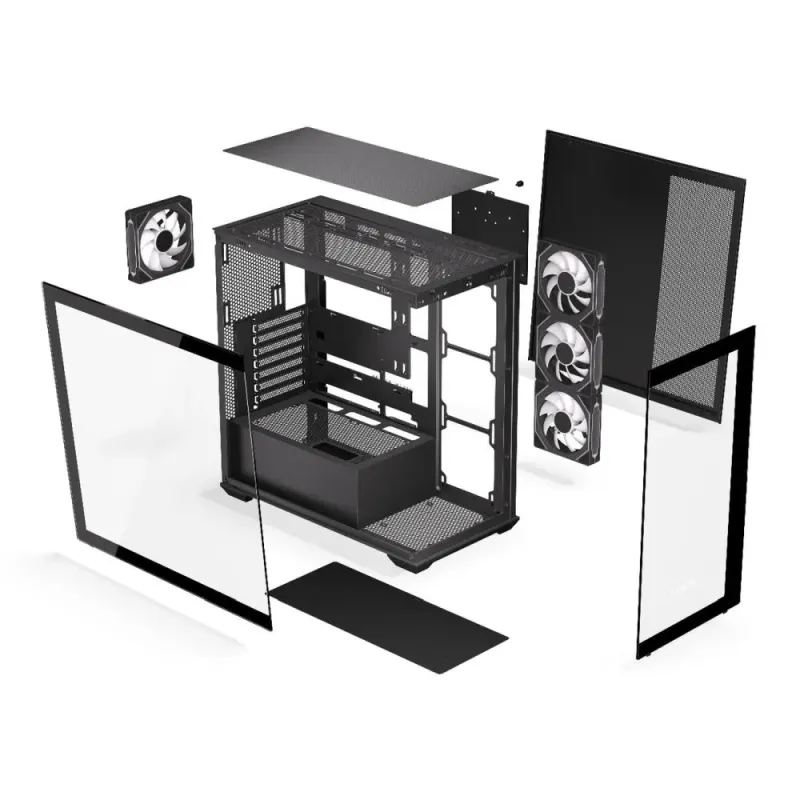 Obudowa Krux Exo ATX RGB z oknem bez zasilacza czarna