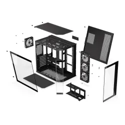 Obudowa KRUX Empero ATX, z oknem, bez zasilacza, czarna