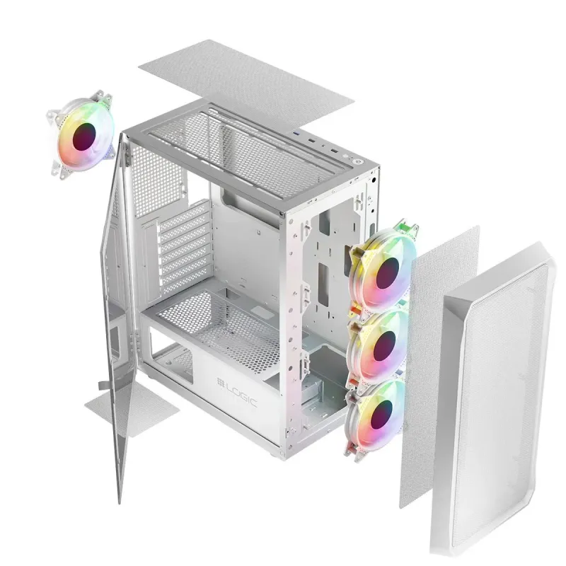 Obudowa LOGIC PORTOS ARGB MIDI USB 3.0 White