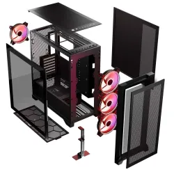 Obudowa Modecom Volcano Expanse S APEX ARGB MIDI Czarna