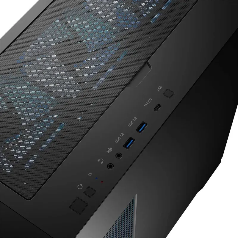 Obudowa Modecom Horizon ARGB FLOW Midi USB Type-C x1 Czarna