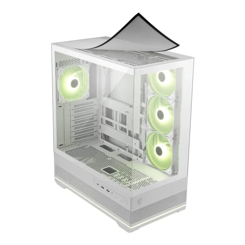 Obudowa MSI MAG PANO 110R PZ WHITE ATX Midi z oknem, bez zasilacza