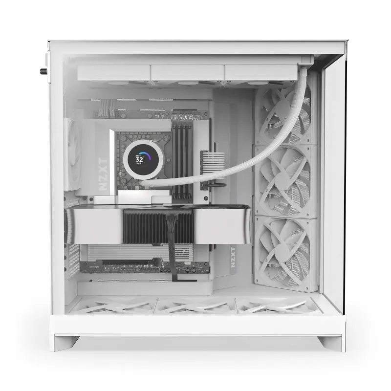 Obudowa NZXT H9 Flow (2025) Midi Tower z oknem biała