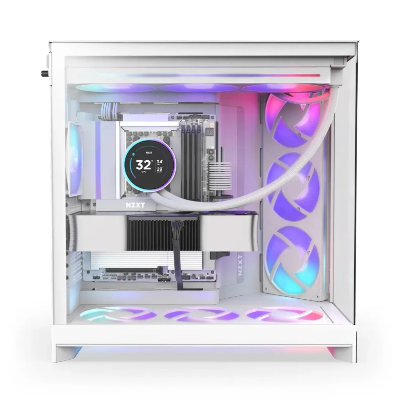 Obudowa NZXT H9 Flow RGB (2025) Midi Tower z oknem biała