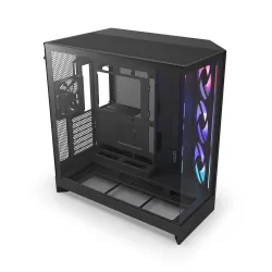 Obudowa NZXT H9 Flow RGB (2025) Midi Tower z oknem czarna | PartsPC.pl