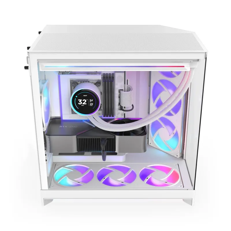 Obudowa NZXT H9 Flow RGB+ (2025) Midi Tower z oknem biała