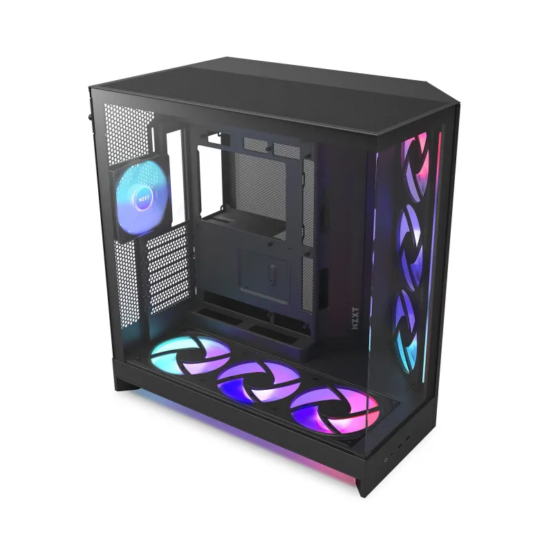 Obudowa NZXT H9 Flow RGB+ (2025) Midi Tower z oknem czarna