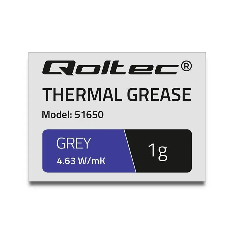 Pasta termoprzewodząca Qoltec 4.63W/m-K | 1g | Szara