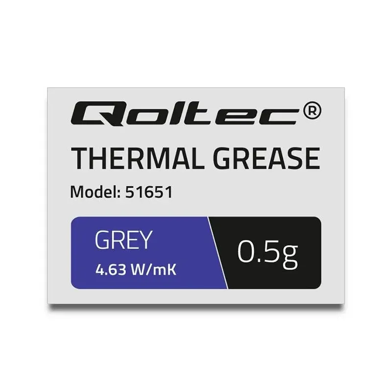 Pasta termoprzewodząca Qoltec 4.63W/m-K | 0.5g | Szara