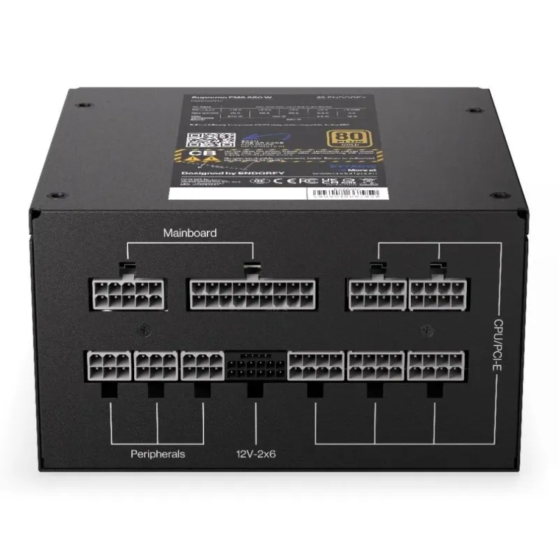 Zasilacz Endorfy Supremo FM6 850W ATX 120mm 80 Plus Gold