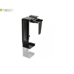 Uchwyt Techly na obudowę PC podblatowy/ścienny, regulowany, czarny