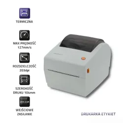 Drukarka etykiet Qoltec LTP-0243 | termiczna | High Speed | 203 dpi | USB |