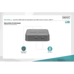 Stacja dokująca DIGITUS do SSD M.2 NVMe z funkcją klonowania offline,