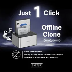 Stacja dokująca DIGITUS USB 3.0 Super Speed do 2x SSD/HDD 2.5/3.5"SATA III