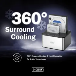 Stacja dokująca DIGITUS USB 3.0 Super Speed do 2x SSD/HDD 2.5/3.5"SATA III