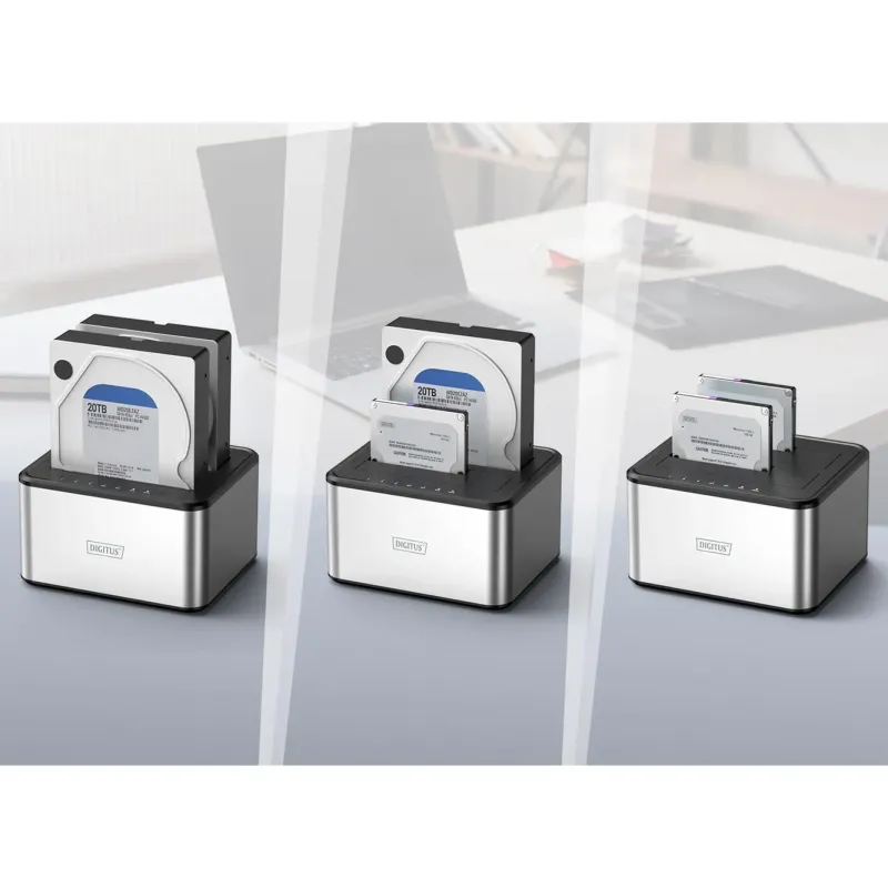 Stacja dokująca DIGITUS USB 3.0 Super Speed do 2x SSD/HDD 2.5/3.5"SATA III