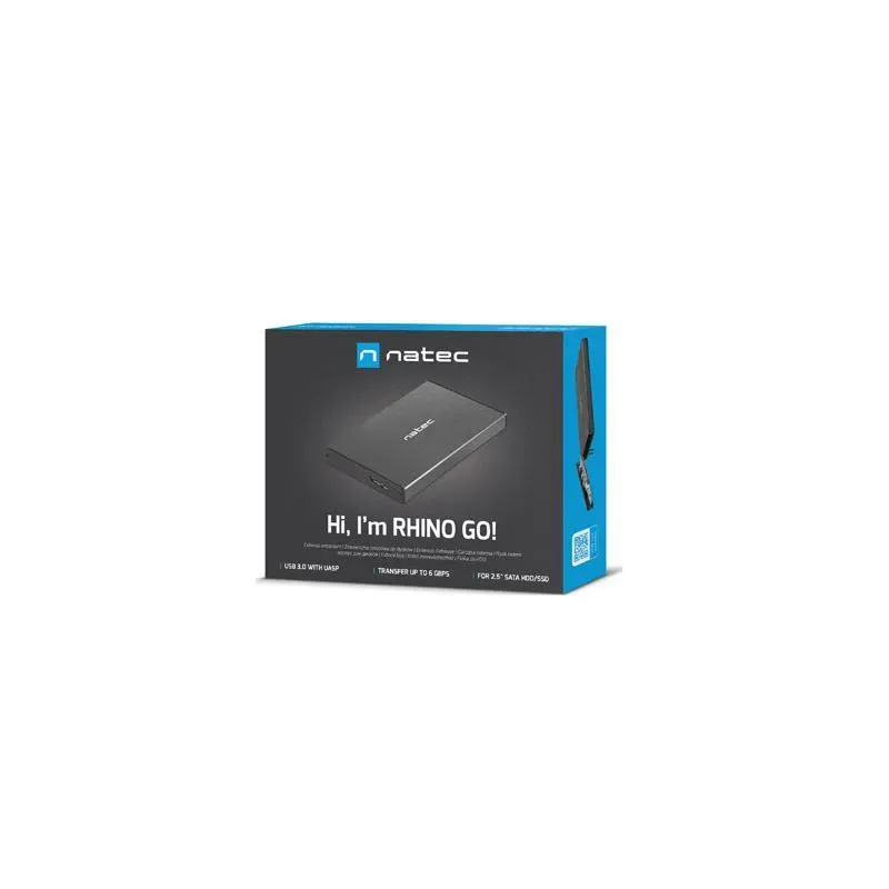 Obudowa na dysk HDD/SSD Natec RHINO Go USB 3.0 2.5" SATA czarna
