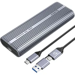Obudowa na dysk Orico ACOM2-U4-GY-BP SSD M.2 NVMe, USB-C 40 Gbps, z