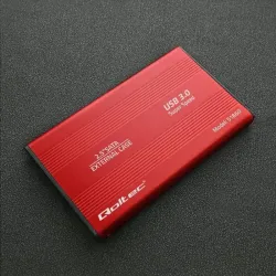 Obudowa Qoltec na dysk HDD/SSD 2.5" SATA3 | USB 3.0 | Czerwona