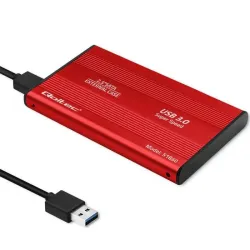 Obudowa Qoltec na dysk HDD/SSD 2.5" SATA3 | USB 3.0 | Czerwona