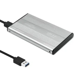 Obudowa/kieszeń Qoltec do dysków HDD SSD 2.5" SATA3 | USB 3.0 | Srebrny