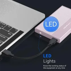 Obudowa/kieszeń Qoltec na dysk SSD HDD 2.5" | SATA | USB 3.0 | Super speed