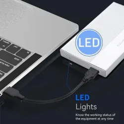 Obudowa/kieszeń Qoltec na dysk SSD HDD 2.5" | SATA | USB 3.0 | Super speed