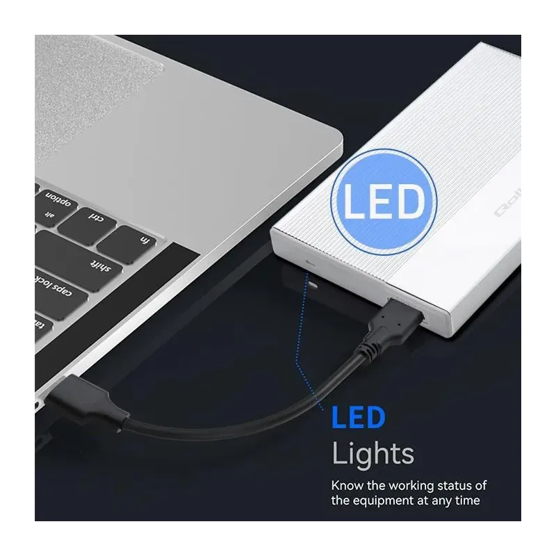 Obudowa/kieszeń Qoltec na dysk SSD HDD 2.5" | SATA | USB 3.0 | Super speed