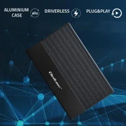 Obudowa/kieszeń Qoltec na dysk SSD HDD 2.5" | SATA | USB 3.0 | Super speed