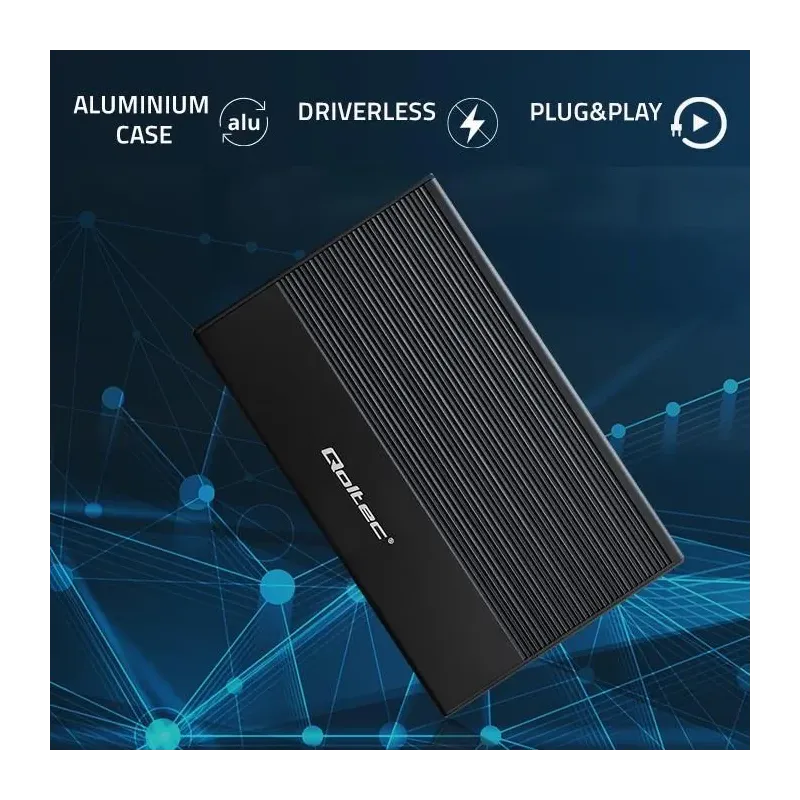 Obudowa/kieszeń Qoltec na dysk SSD HDD 2.5" | SATA | USB 3.0 | Super speed