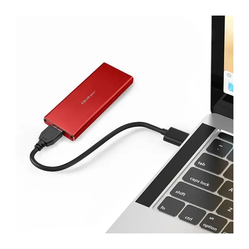 Obudowa/kieszeń Qoltec na dysk M.2 SSD | SATA | NGFF | USB 3.0 | Super