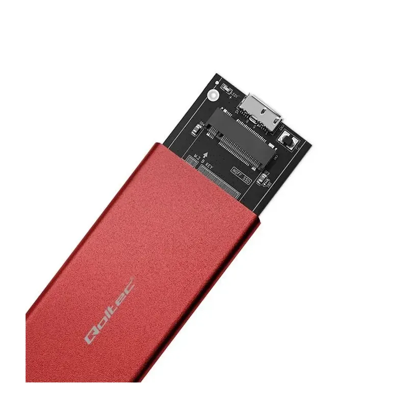 Obudowa/kieszeń Qoltec na dysk M.2 SSD | SATA | NGFF | USB 3.0 | Super
