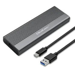 Obudowa/kieszeń Qoltec na dysk SSD M.2 | SATA | NGFF | USB-C | | Super