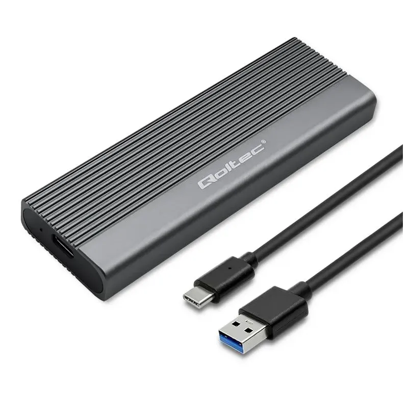 Obudowa/kieszeń Qoltec na dysk SSD M.2 | SATA | NGFF | USB-C | | Super