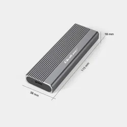 Obudowa/kieszeń Qoltec na dysk SSD M.2 | SATA | NGFF | USB-C | | Super