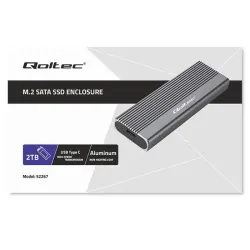 Obudowa/kieszeń Qoltec na dysk SSD M.2 | SATA | NGFF | USB-C | | Super
