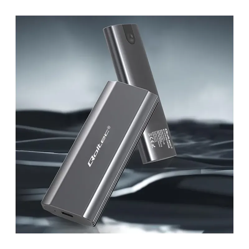 Obudowa/kieszeń Qoltec NV2271 na dysk M.2 SSD | SATA | NVMe | USB-C | 2TB