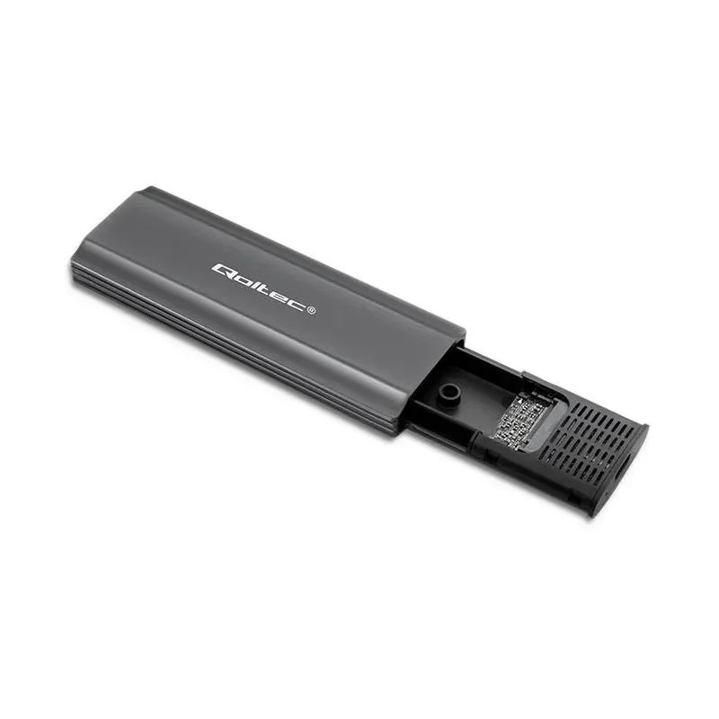 Obudowa/kieszeń Qoltec NV2271 na dysk M.2 SSD | SATA | NVMe | USB-C | 2TB