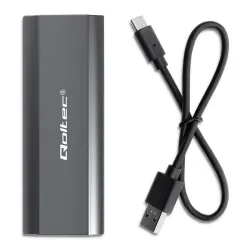 Obudowa/kieszeń Qoltec NV2271 na dysk M.2 SSD | SATA | NVMe | USB-C | 2TB