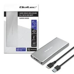Obudowa/kieszeń Qoltec na dysk M.2 SSD | SATA | NGFF | USB 3.0 | Super
